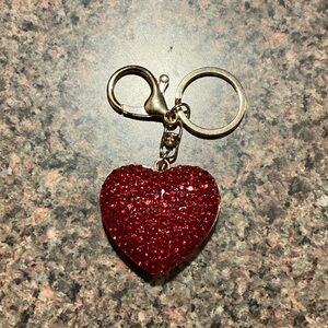 Red Heart Keychain Bag Charm